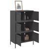 vidaXL Highboard Black Steel Large Highboard Rectangular Industrial