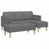 vidaXL Sofa Set 2 pcs Dark gray 173 x 131 x 67 cm fabric