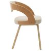 vidaXL Dining Chair Set of 4 Cream and light brown
