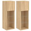 vidaXL TV Cabinet Set of 2 Sonoma oak Engineered wood, glass