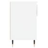 vidaXL Shoe Cabinet White Engineered wood, metal Medium Shoe Cabinet