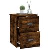 vidaXL Wall-mounted Bedside Cabinet Smoked oak Engineered wood Medium