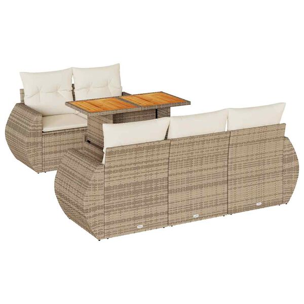 vidaXL Garden Sofa Set Beige