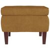 vidaXL Stool Brown Velvet Medium Footrest Footstool Square Modern