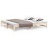 vidaXL Day Bed Natural Pine Solid Pine Wood Full