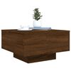 vidaXL Coffee Table Brown Oak Engineered Wood 21.7 in x 21.7 in x 12.2 in