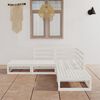 vidaXL Garden Lounge Set White Solid Pine Wood Large Modular