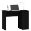 vidaXL Desk Black Engineered wood Medium Desk Rectangular Modern