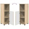 vidaXL Bathroom Furniture Set 4 pcs Sonoma Oak Engineered wood & Metal