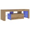vidaXL TV Cabinet Artisan Oak Engineered Wood, Glass Medium TV Cabinet
