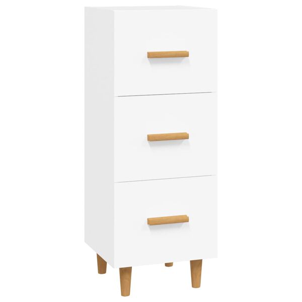 vidaXL Sideboard White 13.6"x13.4"x35.4" Engineered Wood