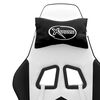 vidaXL Gaming Chair White and Black Faux Leather