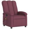 vidaXL Massage Recliner Chair Purple Polyester, Metal, Plywood Standard