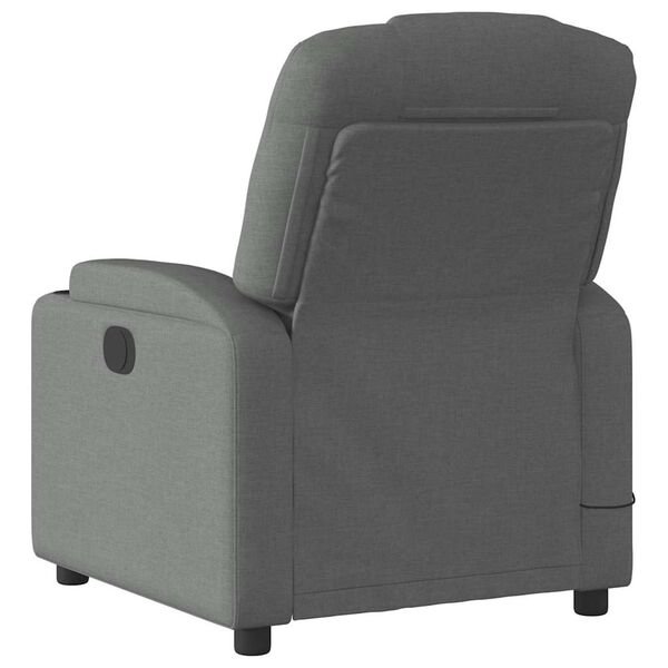 vidaXL Massage Recliner Chair Dark grey 100% polyester, metal, plywood