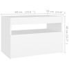 vidaXL Bedside Cabinet Set of 2 White Engineered wood Standard