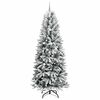 vidaXL Artificial Christmas Tree with 300 LEDs White 94.49 in
