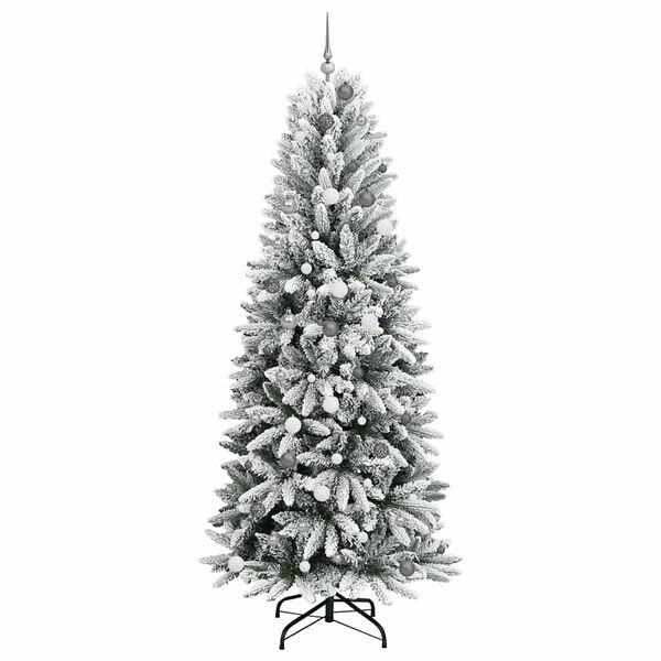 vidaXL Artificial Christmas Tree with 300 LEDs White 94.49 in