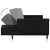 vidaXL Sofa Bed Black Velvet (100% polyester), wood, metal 2-Seater