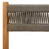 vidaXL Garden Chair Set of 4 Grey Solid acacia wood, rope Regular
