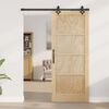 vidaXL Sliding Door ORKDAL Brown 32.68 x 79.53 in Solid Pine Wood