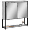 vidaXL Bathroom Mirror Cabinet Gray Sonoma