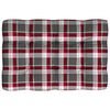 vidaXL Sofa Cushion Set of 7 Red Check Pattern 100% Polyester