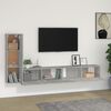 vidaXL TV Cabinet Set Set of 3 Concrete Grey Engineered Wood