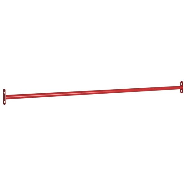 vidaXL Turning Bar Set of 3 Red Powder-coated steel 49.2 in long