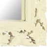 vidaXL Mirror White Solid mango wood Medium Decorative Inlays Mirror