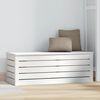 vidaXL Storage Box White Solid pine wood Large Storage Box Rectangular