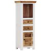 vidaXL Highboard Brown and white Solid mango wood Medium Highboard