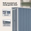 vidaXL Garden Shed Grey Galvanized steel, metal Medium Storage