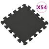 vidaXL Floor Mats 54 pcs 4,86㎡ EVA Foam Black
