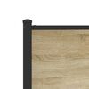 vidaXL Bed Frame Sonoma Oak Steel, Engineered Wood Twin Bed Frame