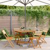 vidaXL Garden Dining Set Beige Solid Acacia Wood, Polypropylene