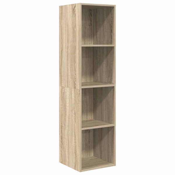 vidaXL Wall-mounted TV Stand Sonoma Oak 14.6"x14.6"x56.1" Engineered Wood