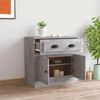 vidaXL Sideboard Concrete Gray Engineered Wood 27.6 x 14.0 x 26.6 in