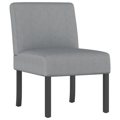 vidaXL Slipper Chair Light Gray Fabric