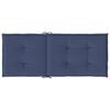 vidaXL Highback Chair Cushion Set of 6 Navy Blue 100% Polyester