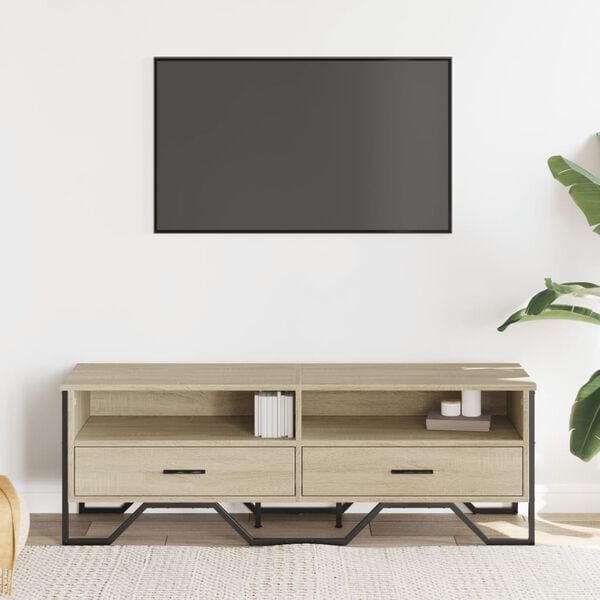 vidaXL TV Cabinet Sonoma Oak Engineered wood, metal Large TV Cabinet