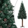vidaXL Christmas Tree Green with white snow PVC 59.1 in Height