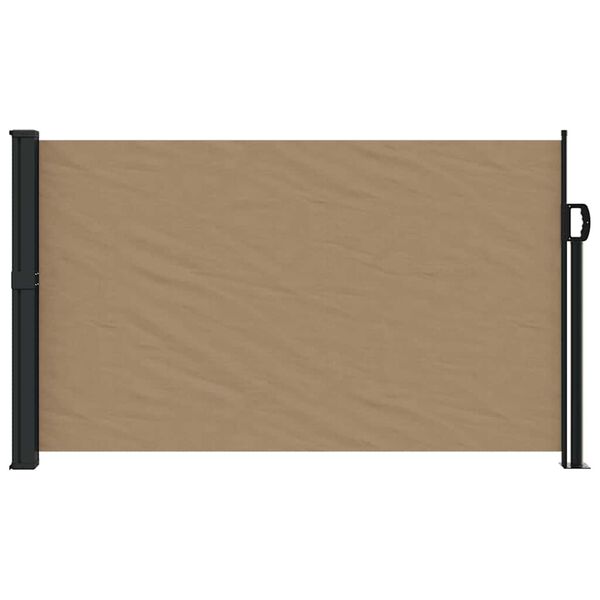vidaXL Retractable Side Awning Taupe