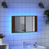 vidaXL LED Mirror Cabinet Brown Oak Engineered Wood Medium