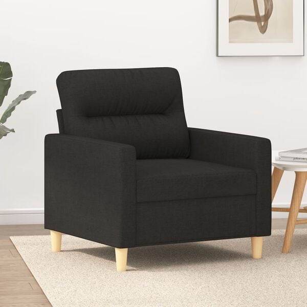 vidaXL Sofa Chair Black Fabric (100% polyester), metal, foam, textilene