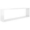 vidaXL Wall Shelf Set of 4 High gloss white Engineered wood