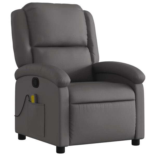 vidaXL Grey Massage Recliner Chair