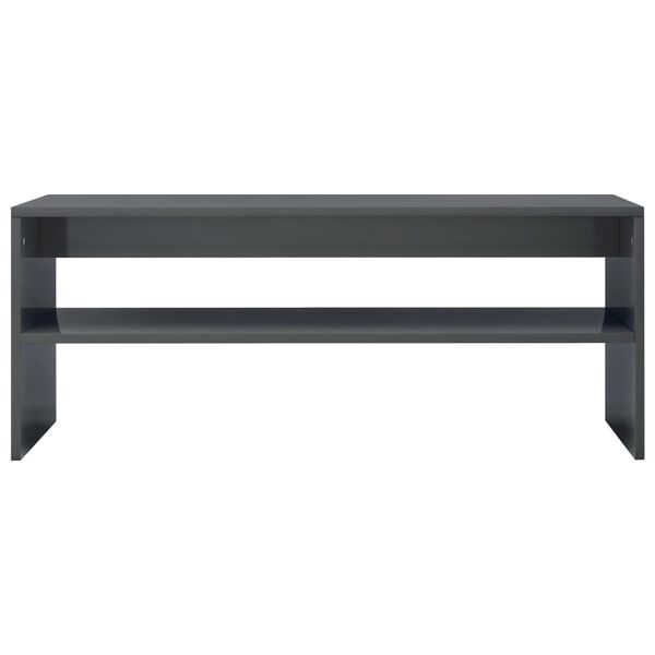 vidaXL Coffee Table High gloss grey Engineered wood Medium Coffee Table