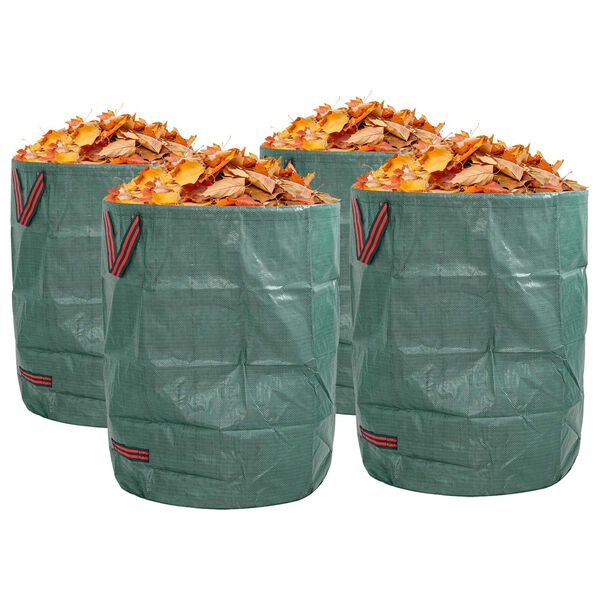 vidaXL Garden Waste Bags 4 pcs Green 66 x 66 x 83.5 cm Polypropylene