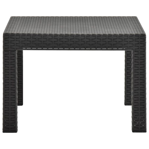 vidaXL Garden Table Anthracite Polypropylene Medium Lightweight