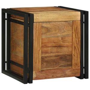 vidaXL Storage Box 15.75 x 15.75 x 15.75 in Solid Acacia Wood